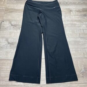 Nike Pants Dri-Fit LS Womens Large Black Polyester Spandex Flared Yoga Athletic